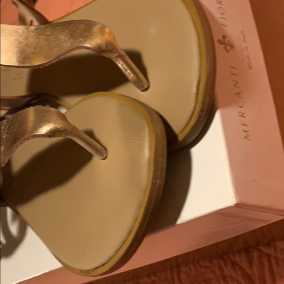 Mercanti Fiorentini rose gold buckle sandals 10 - Picture 4 of 7